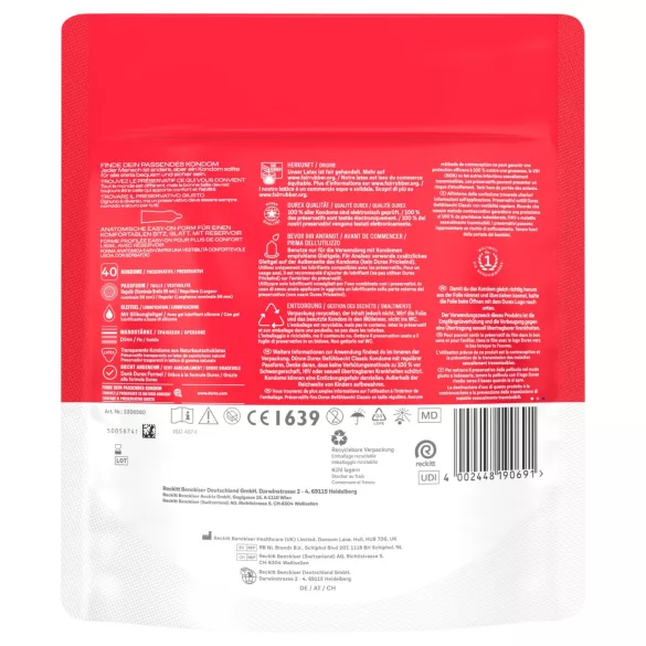 Durex - preservativos extrafinos (40 unid.)