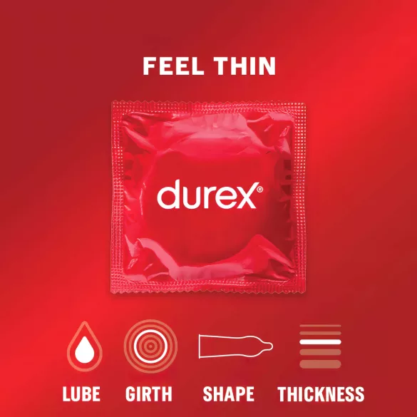 Durex - Preservativo ultra fino - sensação real - 3 unidades