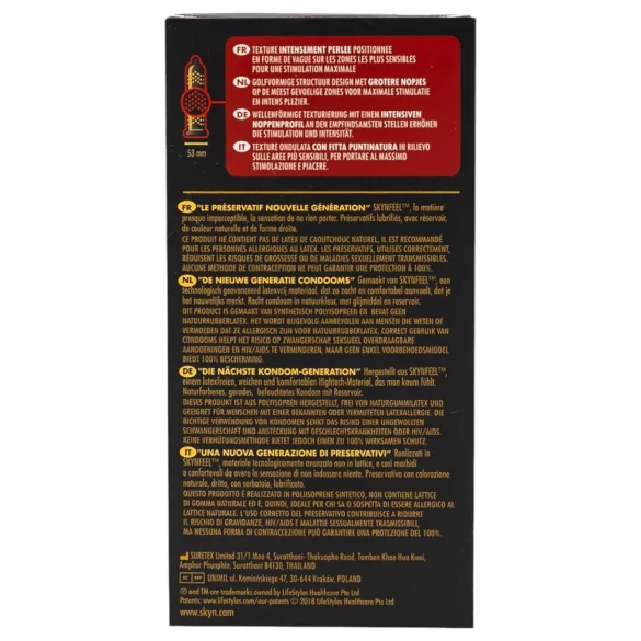 Manix SKYN Intense - preservativo sem látex com textura em relevo - 10 unid