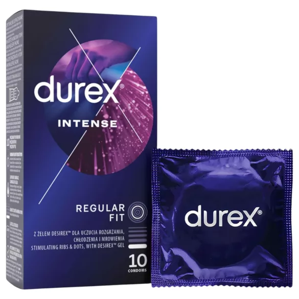 Durex Intense - preservativo texturizado com relevos e pontos - 10 unidades