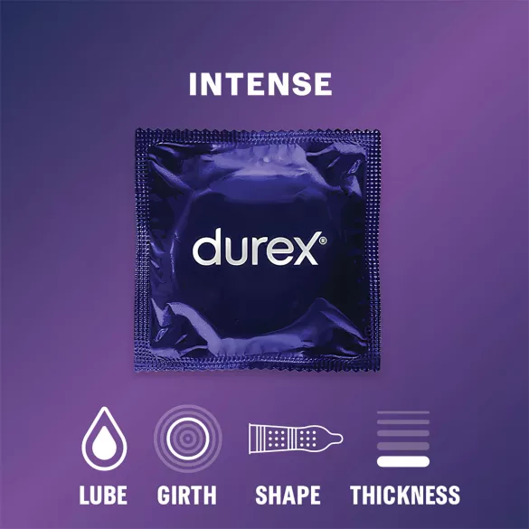 Durex Intense - preservativo texturizado com relevos e pontos - 10 unidades