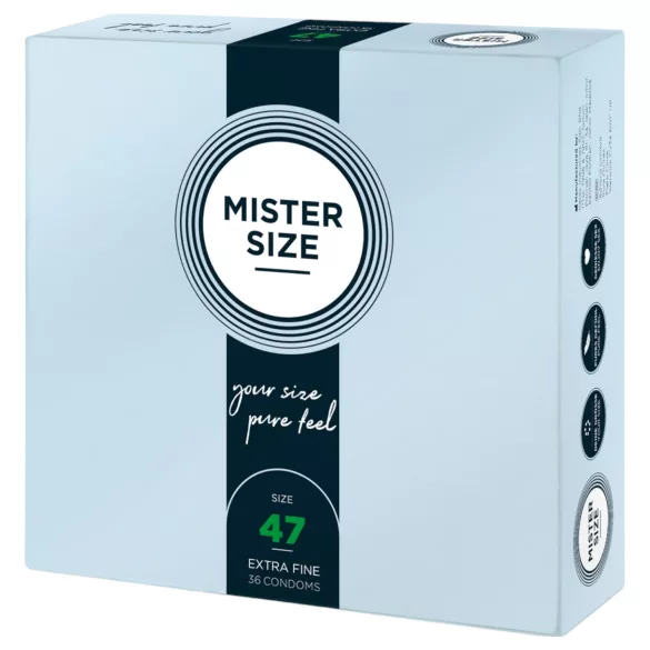 Mister Size - preservativo fino - 47mm - caixa com 36 unidades