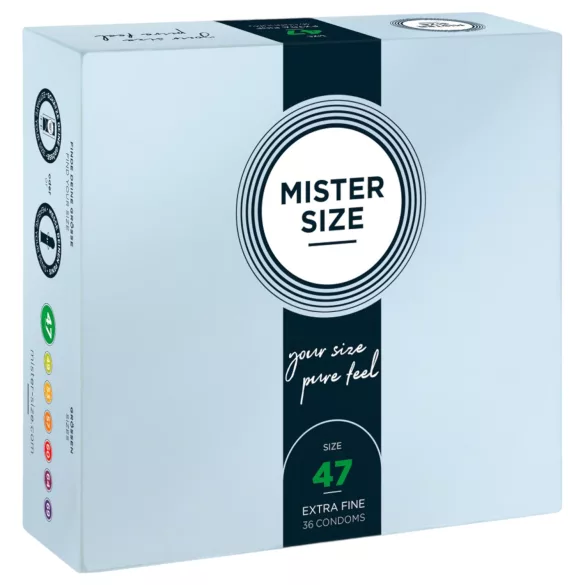 Mister Size - preservativo fino - 47mm - caixa com 36 unidades