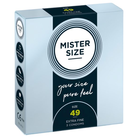 Mister Size - preservativo fino - 49mm - 3 unidades