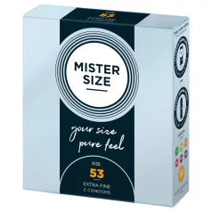   Mister Size - preservativo fino - 53mm - embalagem com 3 unidades