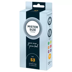   Mister Size - preservativo fino - 53mm - caixa com 10 unidades