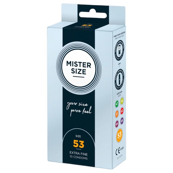 Mister Size - preservativo fino - 53mm - caixa com 10 unidades