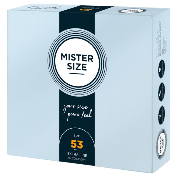 Mister Size - preservativo fino - 53mm - caixa com 36 unidades