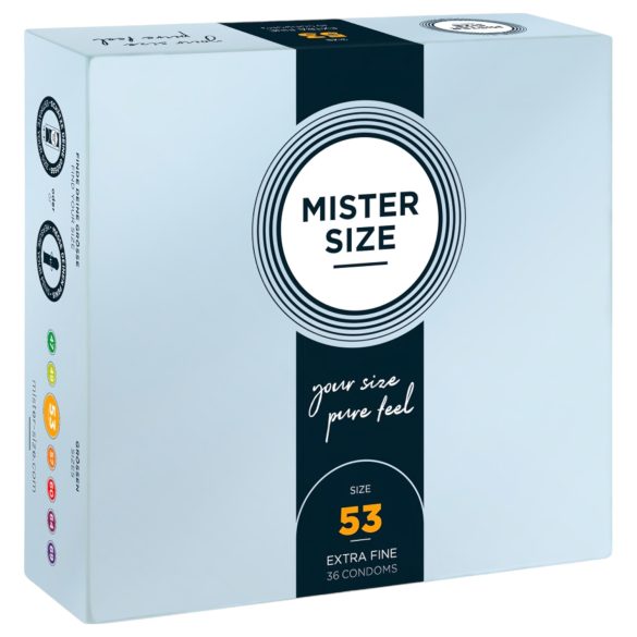 Mister Size - preservativo fino - 53mm - caixa com 36 unidades