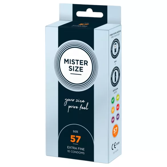 Mister Size - Preservativo fino - 57mm - Caixa com 10 unidades