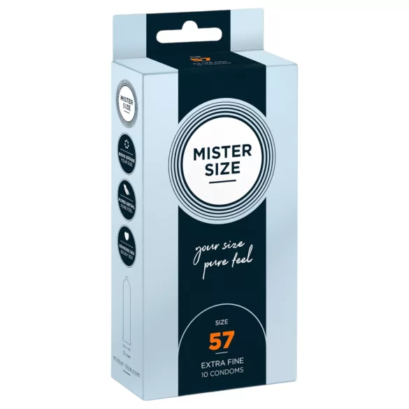 Mister Size - Preservativo fino - 57mm - Caixa com 10 unidades