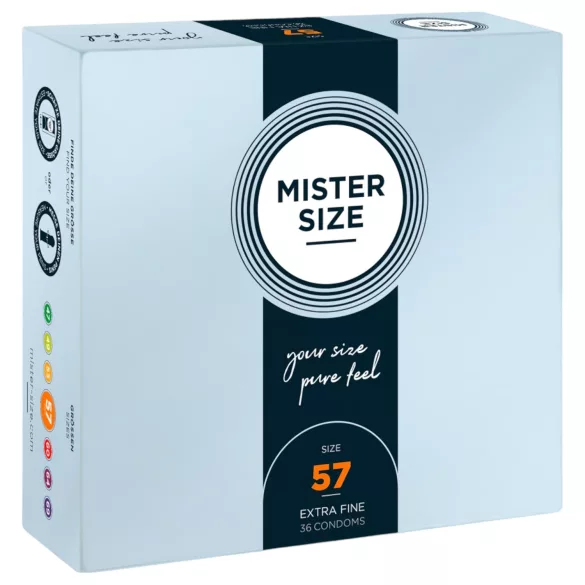Mister Size - preservativo fino - 57mm - caixa com 36 unidades