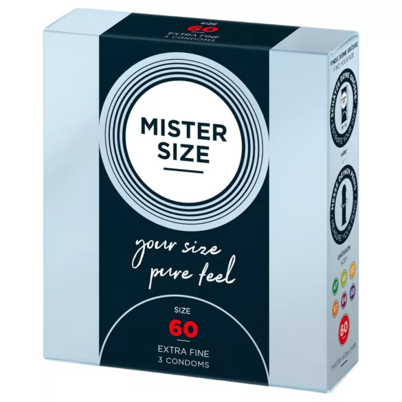 Mister Size - preservativo fino - 60mm - caixa com 3 unidades