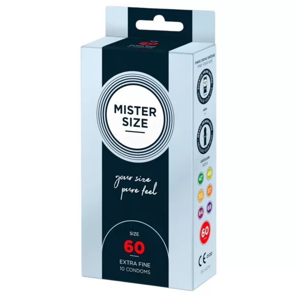 Mister Size - preservativo fino - 60mm - caixa com 10 unidades
