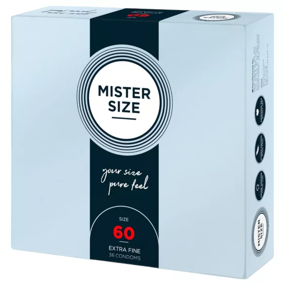 Mister Size - preservativo fino - 60mm - caixa com 36 unidades