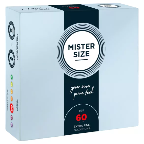 Mister Size - preservativo fino - 60mm - caixa com 36 unidades