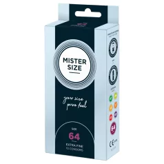   Mister Size - preservativo fino - 64mm - caixa com 10 unidades