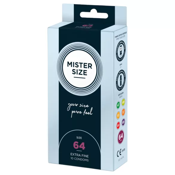 Mister Size - preservativo fino - 64mm - caixa com 10 unidades