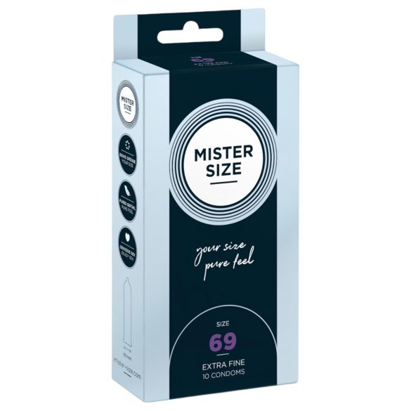 Mister Size - preservativo fino - 69mm - caixa com 10 unidades