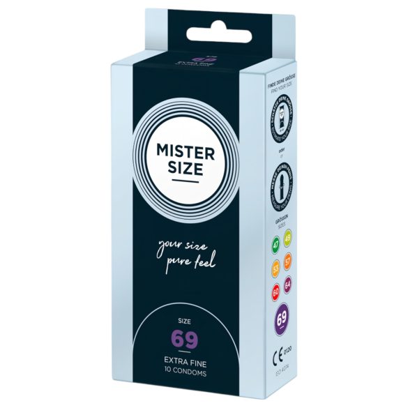 Mister Size - preservativo fino - 69mm - caixa com 10 unidades