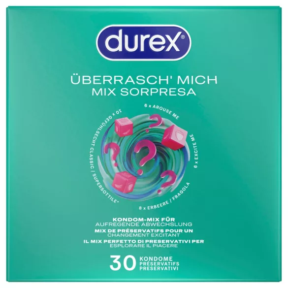 Durex Surprise Me - preservativos sortidos - pacote com 30 unidades