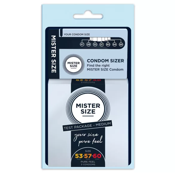Mister Size - Preservativo teste com medidor de pênis - 3 unidades