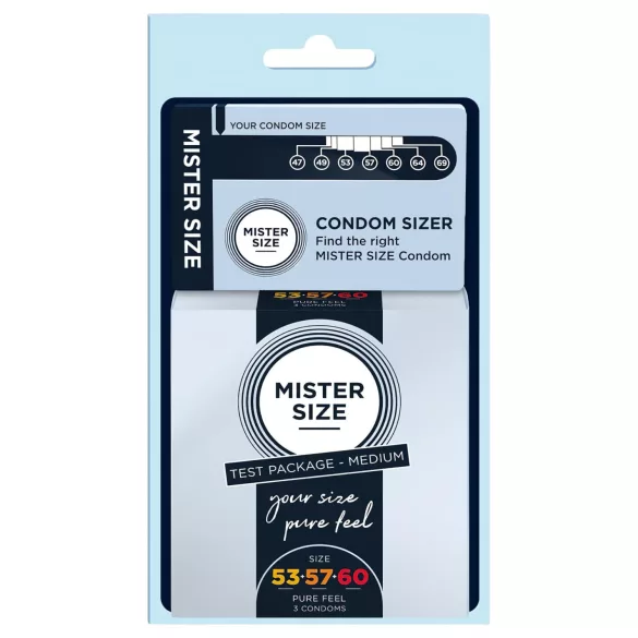Mister Size - Preservativo teste com medidor de pênis - 3 unidades