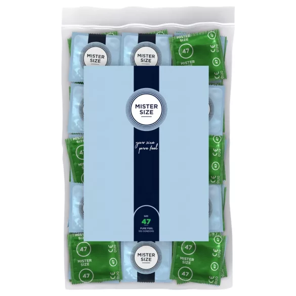 Mister Size - preservativo fino - 47mm - caixa com 100 unidades