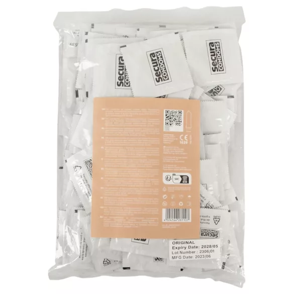 Secura Original - preservativo masculino - látex - caixa com 100 unidades