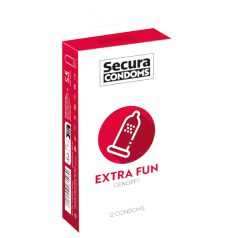   Secura Extra Fun - preservativo texturizado com pontos - 53mm - 12 unidades