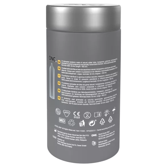 ONE - Preservativo extra fino - látex - caixa com 12 unidades