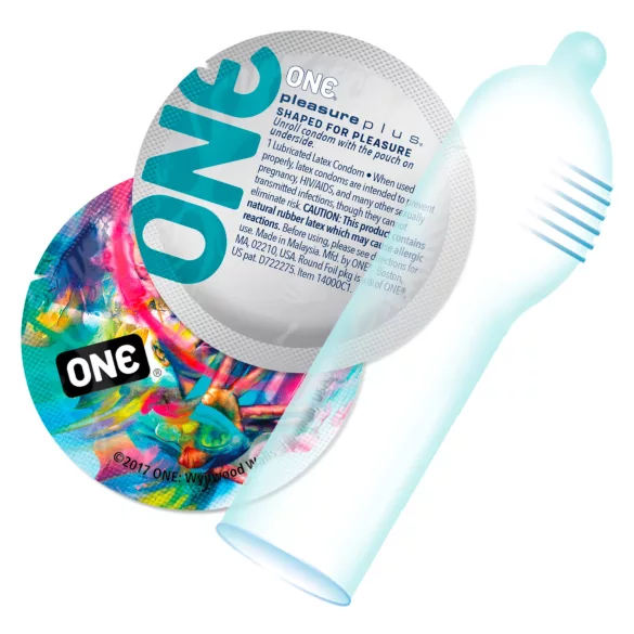 ONE Pleasure Plus - preservativo texturizado com relevo interno - caixa com 12