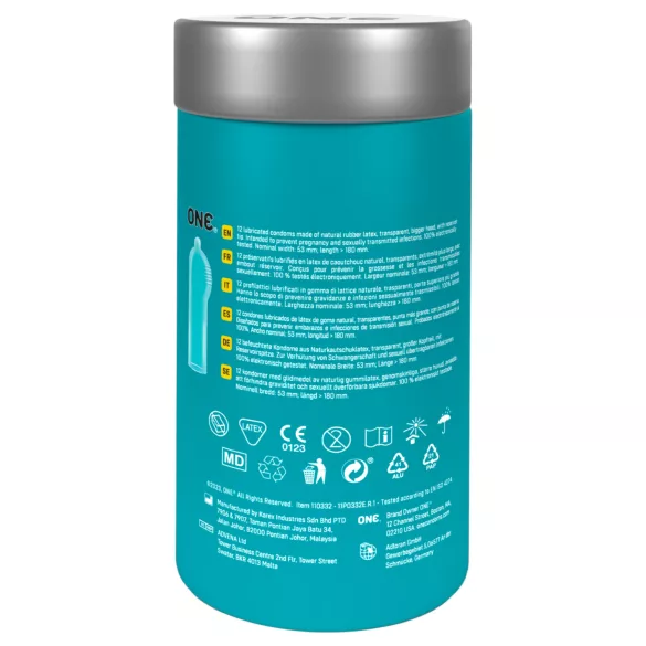 ONE Pleasure Plus - preservativo texturizado com relevo interno - caixa com 12