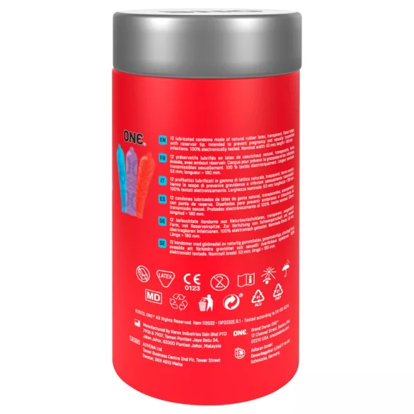 ONE - preservativo com tatuagem - látex - 12 unidades