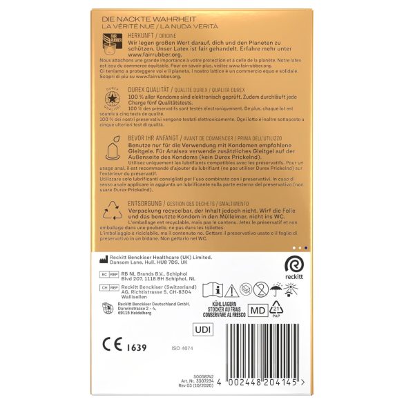 Durex Hautnah - preservativo extra fino - 10 unidades