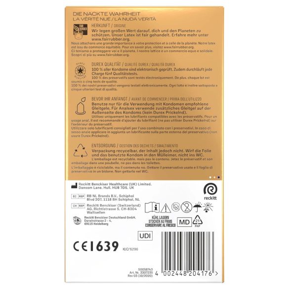 Durex Hautnah - preservativo extra lubrificado - caixa com 10 unidades