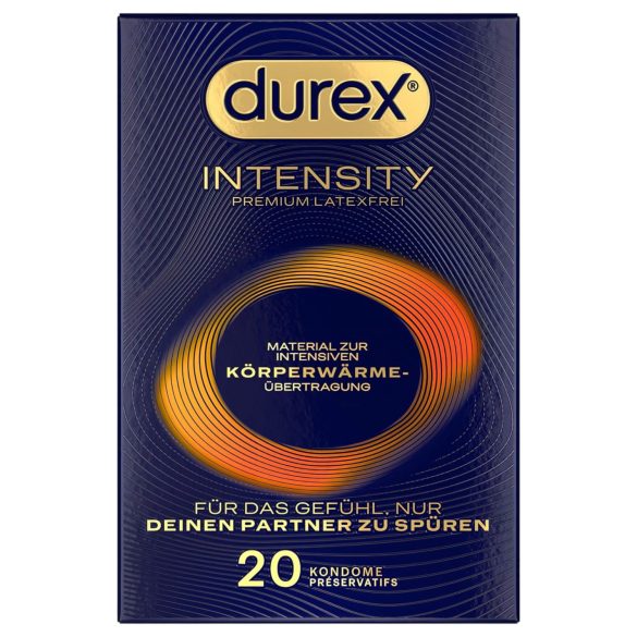 Durex Intensity - preservativo fino sem látex - caixa com 20 unidades