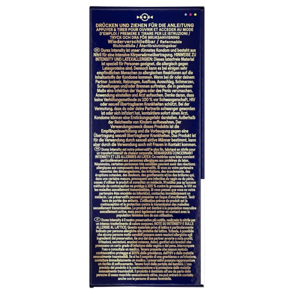 Durex Intensity - preservativo fino sem látex - caixa com 20 unidades