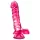 B Yours Basic 8 - dildo com escroto - 23cm - pink