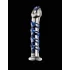 Icicles No. 5 - dildo de vidro espiral - transparente azul