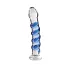 Icicles No. 5 - dildo de vidro espiral - transparente azul