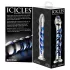 Icicles No. 5 - dildo de vidro espiral - transparente azul