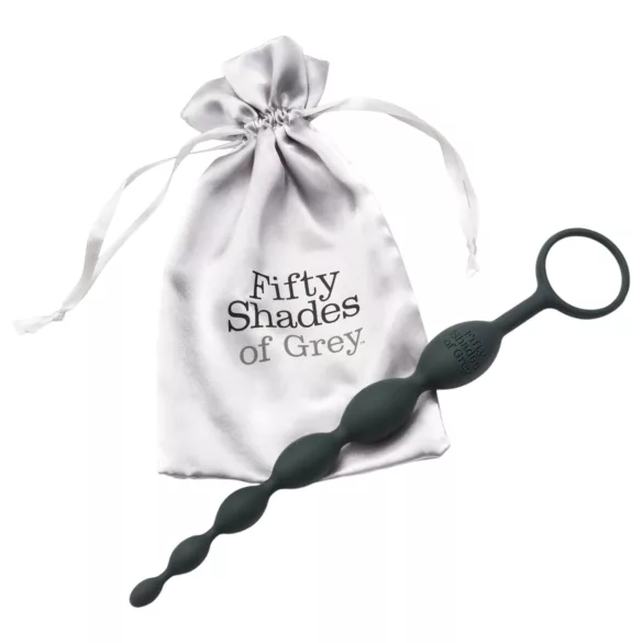 Fifty Shades of Grey - dildo anal pérolas - silicone cinza