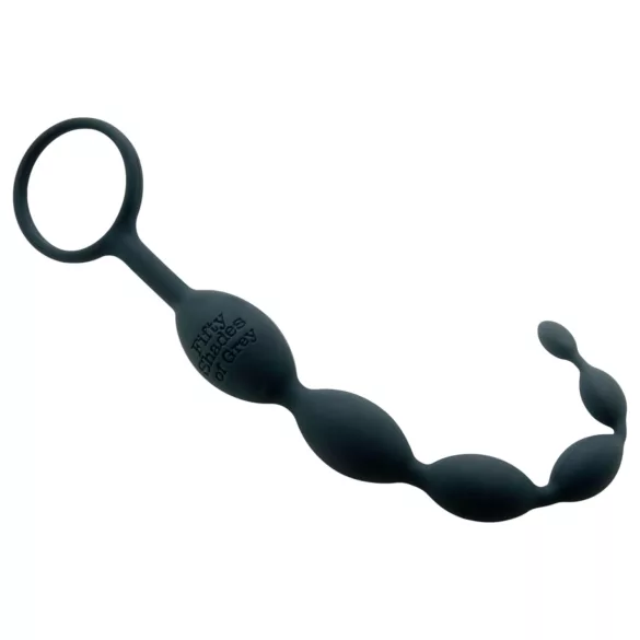 Fifty Shades of Grey - dildo anal pérolas - silicone cinza