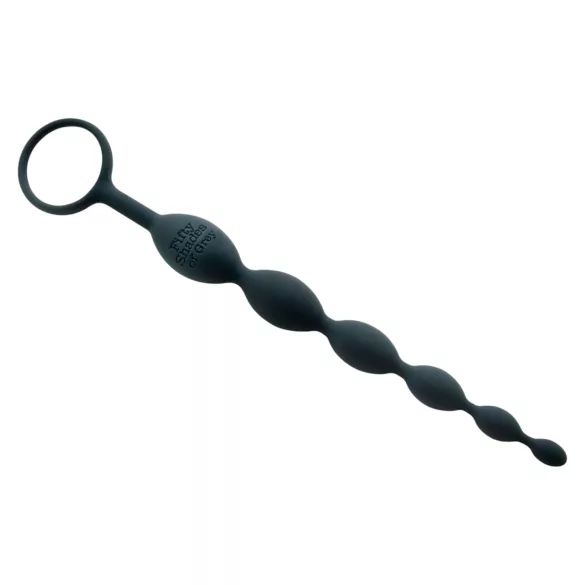 Fifty Shades of Grey - dildo anal pérolas - silicone cinza
