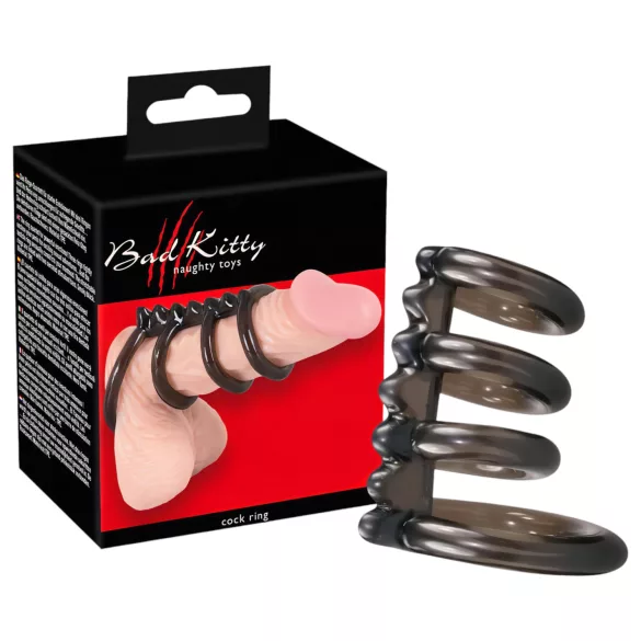 Bad Kitty - anel peniano com espinhos - kit com 4 unidades