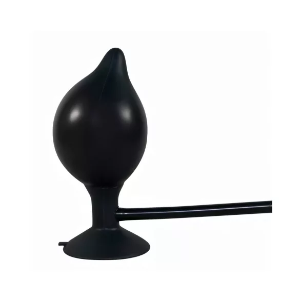 You2Toys True Black - plug anal inflável - silicone preto