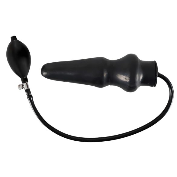 LATEX - plug anal inflável grande - látex preto