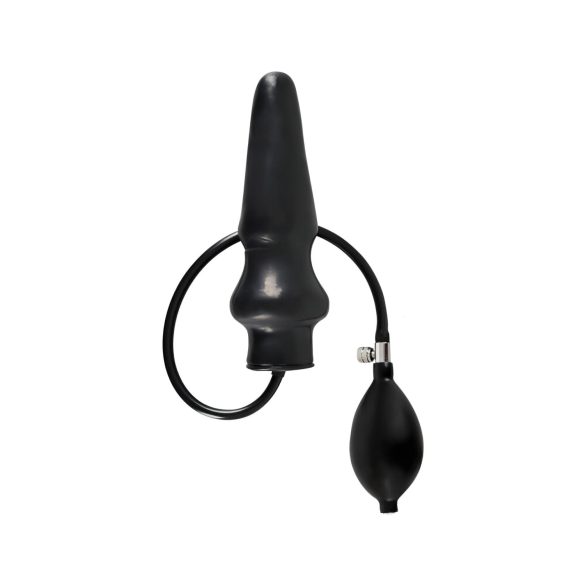 LATEX - plug anal inflável grande - látex preto