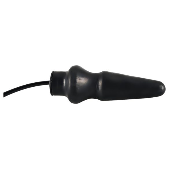 LATEX - plug anal inflável grande - látex preto